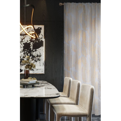 Firana z taśmą GREAT CHIC 140x270 biało-złoty